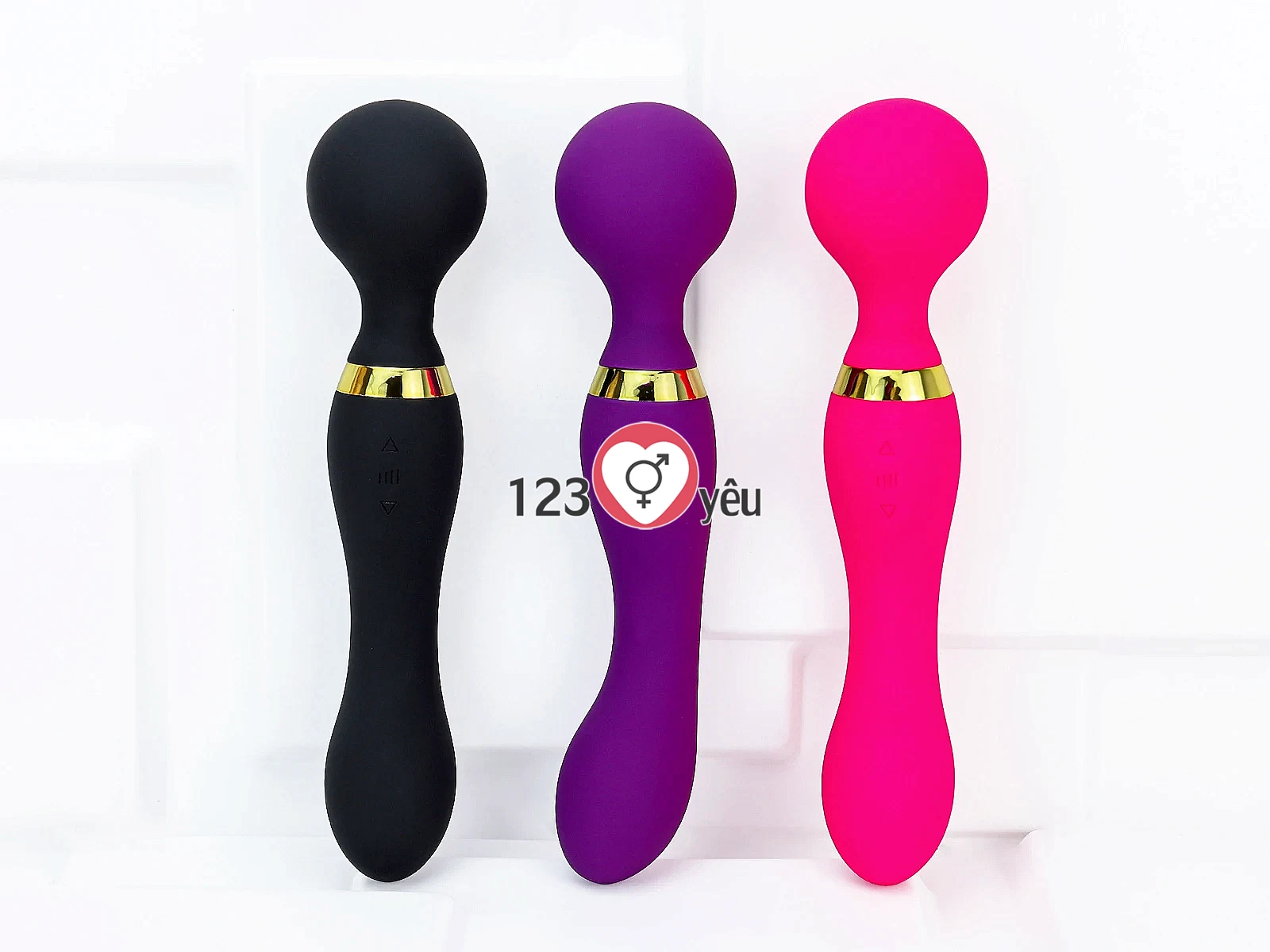 Máy massage hai đầu rung kích thích điểm G mạnh mẽ đa năng