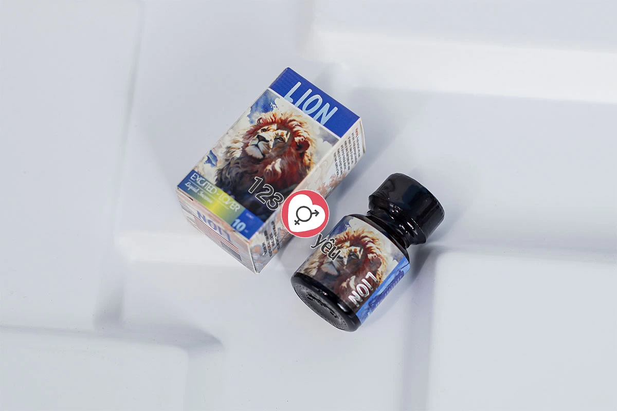 Chai hít Popper Lion 10ml tăng cảm giác khoái cảm