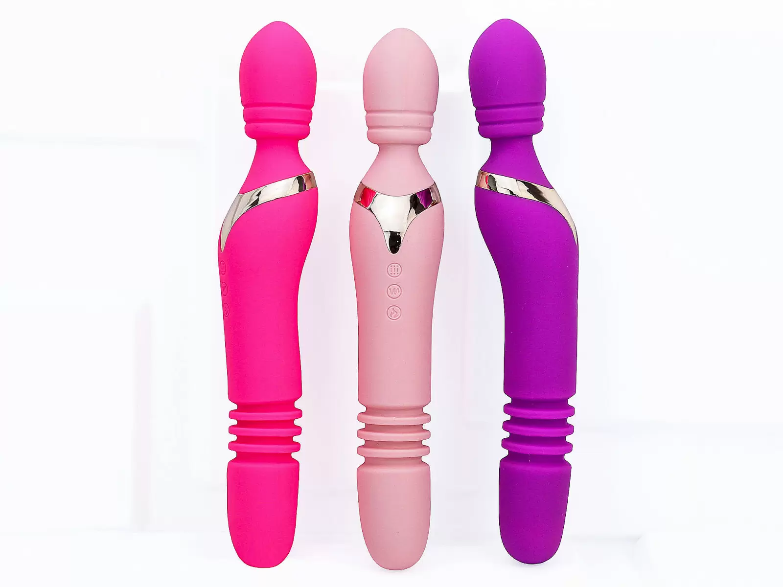 Máy massage điểm G Man Nuo phát nhiệt 2 đầu rung thụt, ngoáy pin sạc