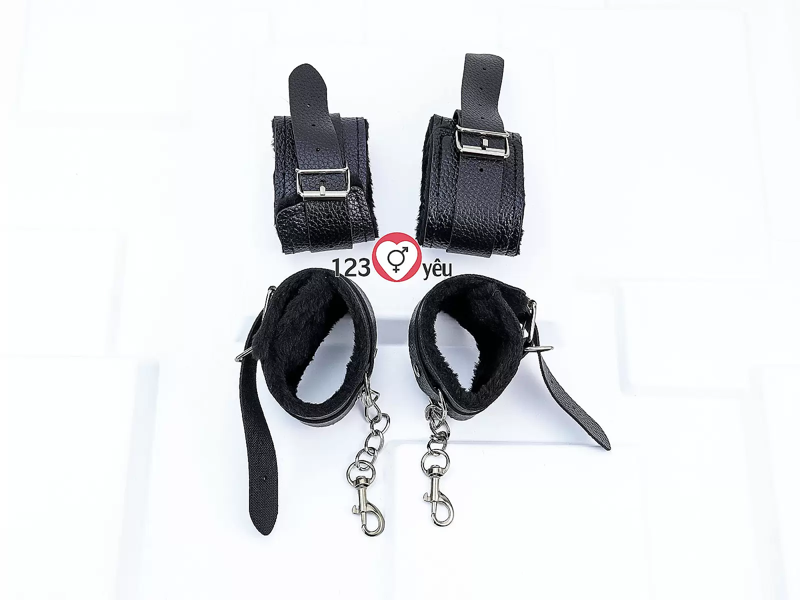 Đồ chơi bạo dâm da đen 7 món bộ phụ kiện quyến rũ cho cặp đôi thích cảm giác mạnh