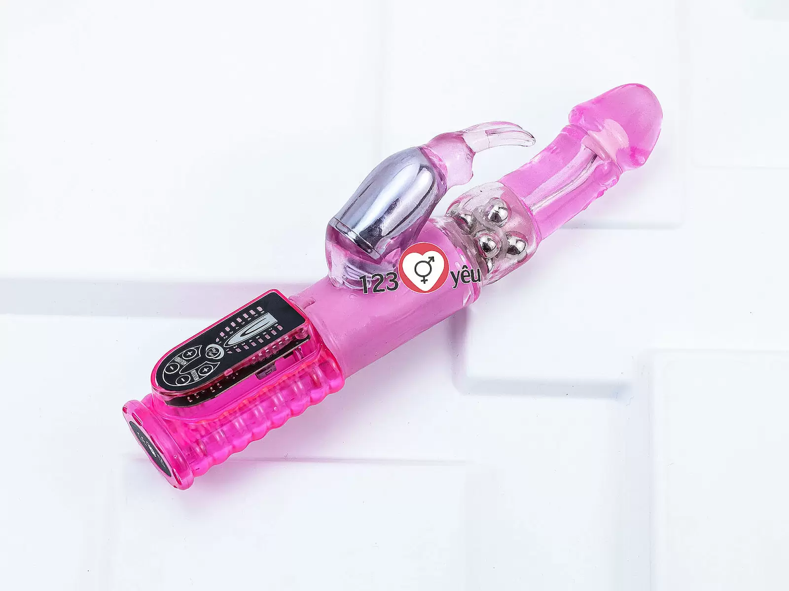 Dương vật giả có nhánh đa năng Lovely rung ngoáy xoay bi nhiều chế độ
