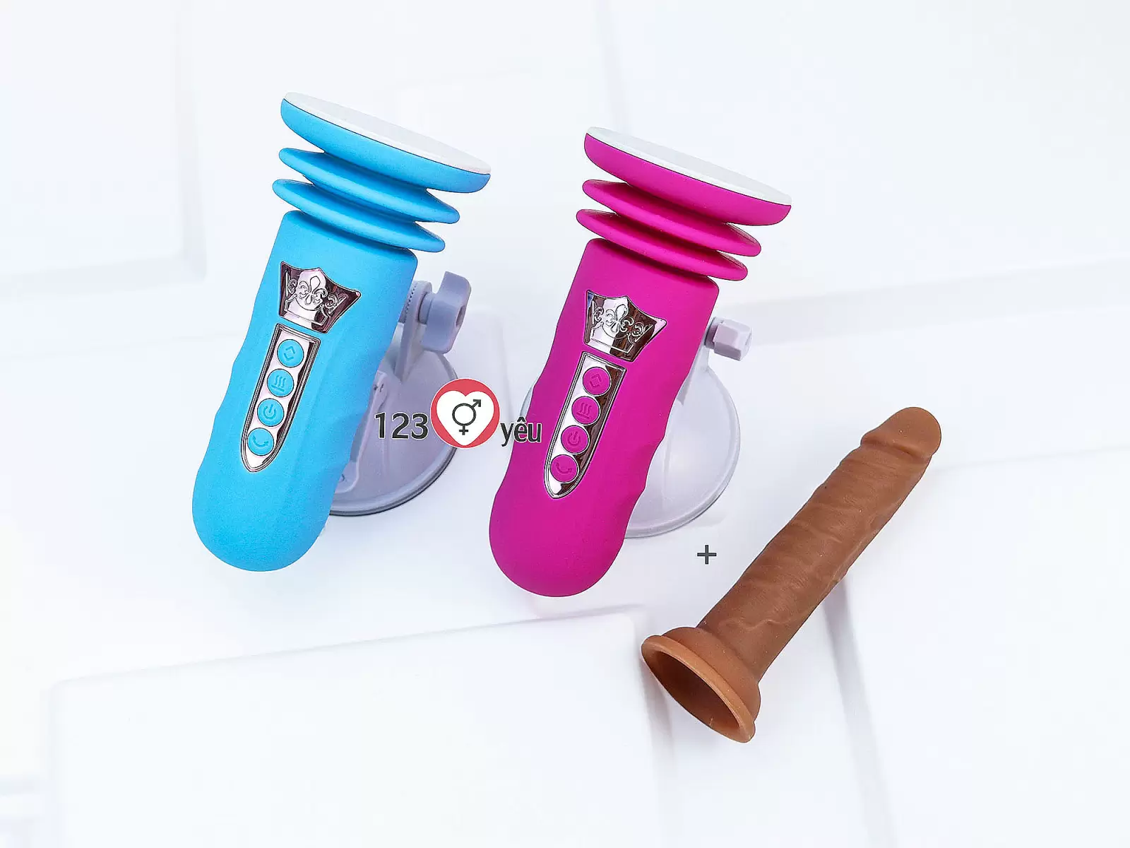 Đế gắn dương vật có đế rung thụt pin sạc (không bao gồm dương vật giả)