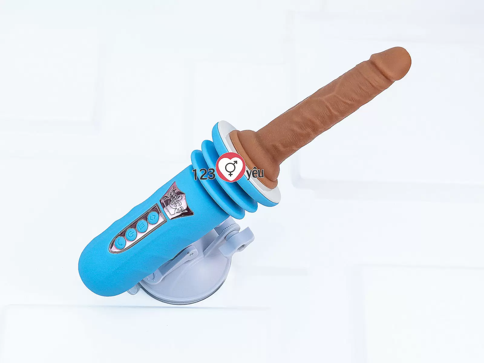 Đế gắn dương vật có đế rung thụt pin sạc (không bao gồm dương vật giả)