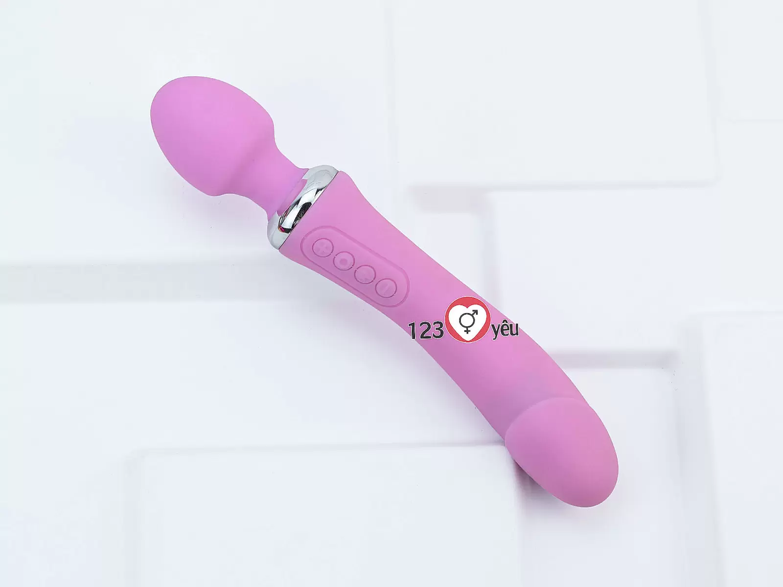 Máy mát xa điểm G phát nhiệt, rung 2 đầu Double End pin sạc