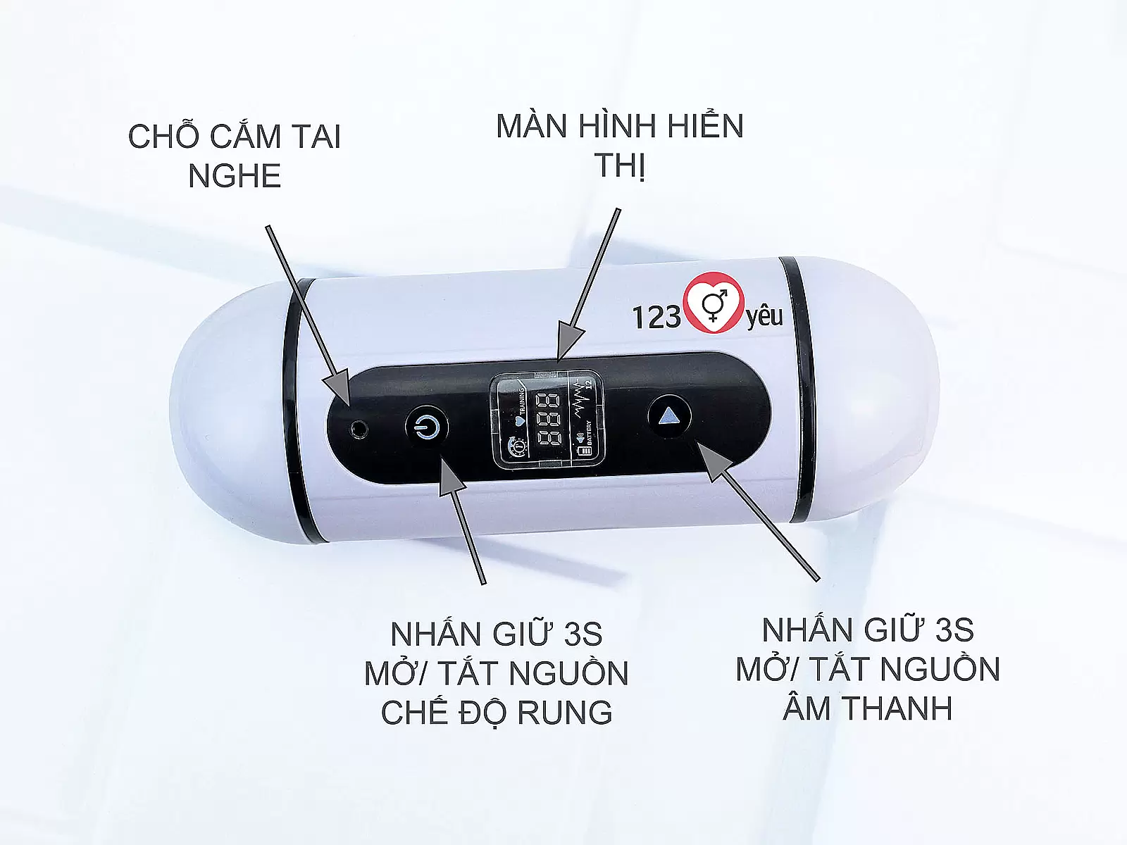 Miệng giả, Âm đạo giả 2 đầu phát âm thanh rên rỉ Zeri