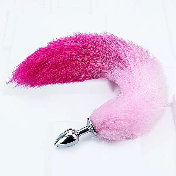 Dụng cụ kích thích hậu môn inox đuôi chồn hồng