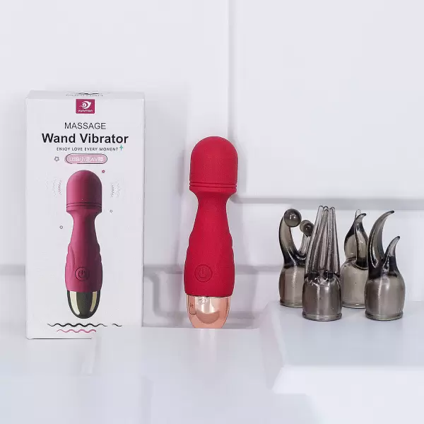Máy mát xa điểm G mini kèm 4 đầu nhỏ xinh pin sạc