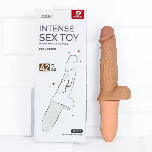 Dương vật giả Intense rung thụt, phát nhiệt 42 độ